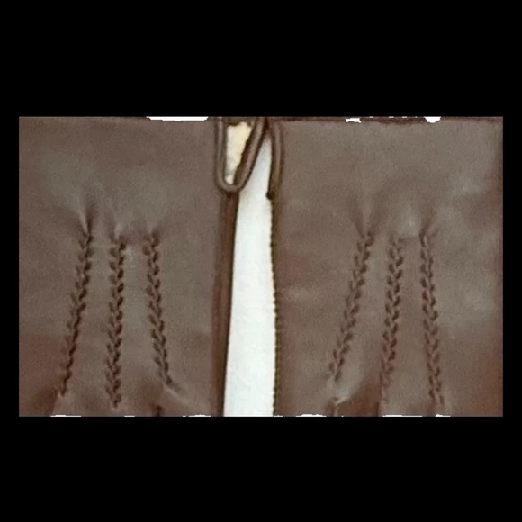Avon Women’s Vintage Dark Brown Winter Gloves w/Stitching Design Thermal Lining - Picture 2 of 10